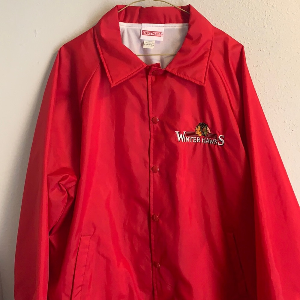 Vintage Portland winterhawks hartwell windbreaker